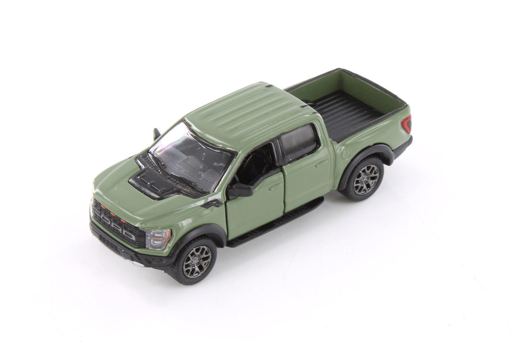 2022 Ford F-50 Raptor Pickup Truck, Green - Kinsmart 3001D - 1/78 Scale Diecast Model Toy Car