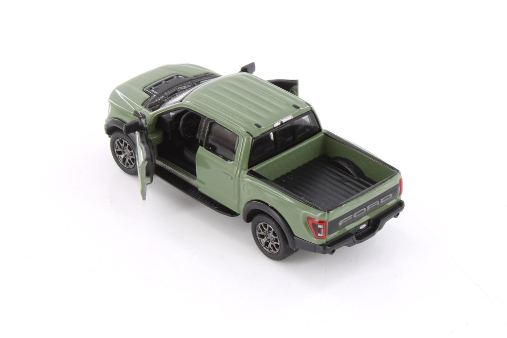 2022 Ford F-50 Raptor Pickup Truck, Green - Kinsmart 3001D - 1/78 Scale Diecast Model Toy Car
