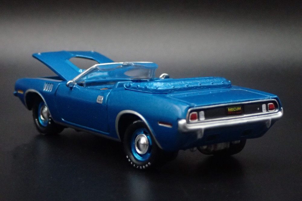 1971 Plymouth Barracuda Convertible, Blue Fire Metallic - JLSP375/24 - 1/64 Scale Diecast Model Car