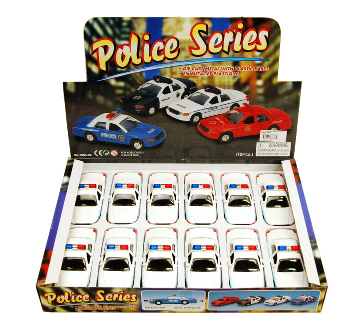 Box of 12 Chicago Police Car, White - Showcasts 9985CG - 5" Scale Diecast Model Toy Cars