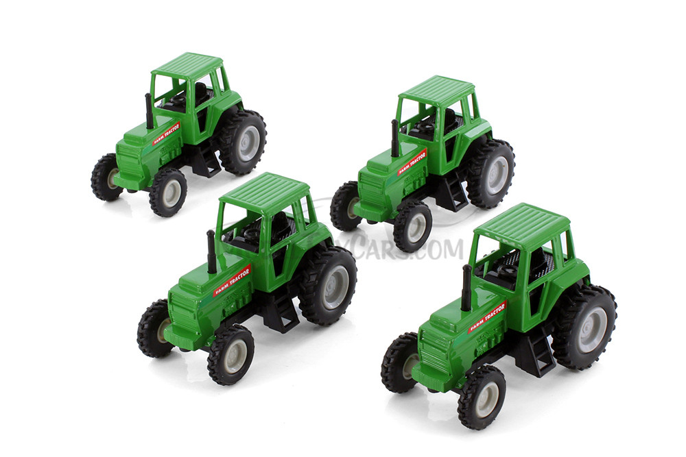Box of 12 Farm Tractor, Green - Showcasts 9661GD - 4" Scale Diecast Model Toy Cars