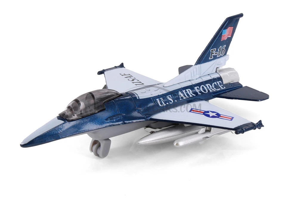 Box of 6 Flying Tiger U.S. Air Force F-16 Assortment - Showcasts 980N - 7.5" Scale Diecast Planes
