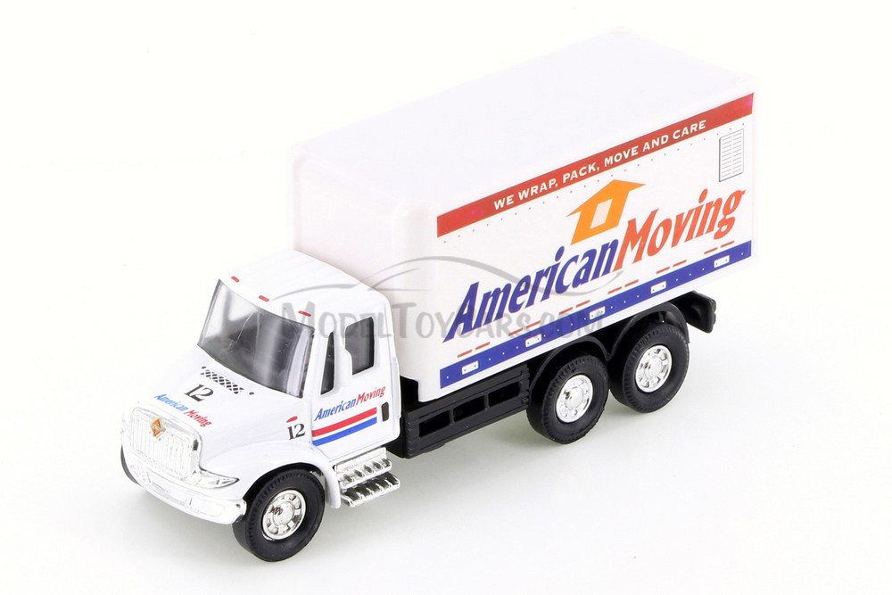International Delivery Box Truck - Moving, White - Showcasts 2112D - 5.25 Inch Scale Diecast Model Replica
