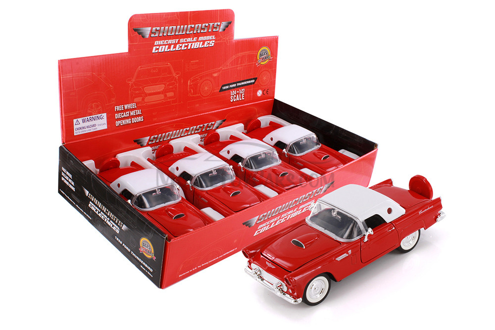 1956 Ford Thunderbird, Red - Showcasts 77312D - 1/24 Scale Diecast