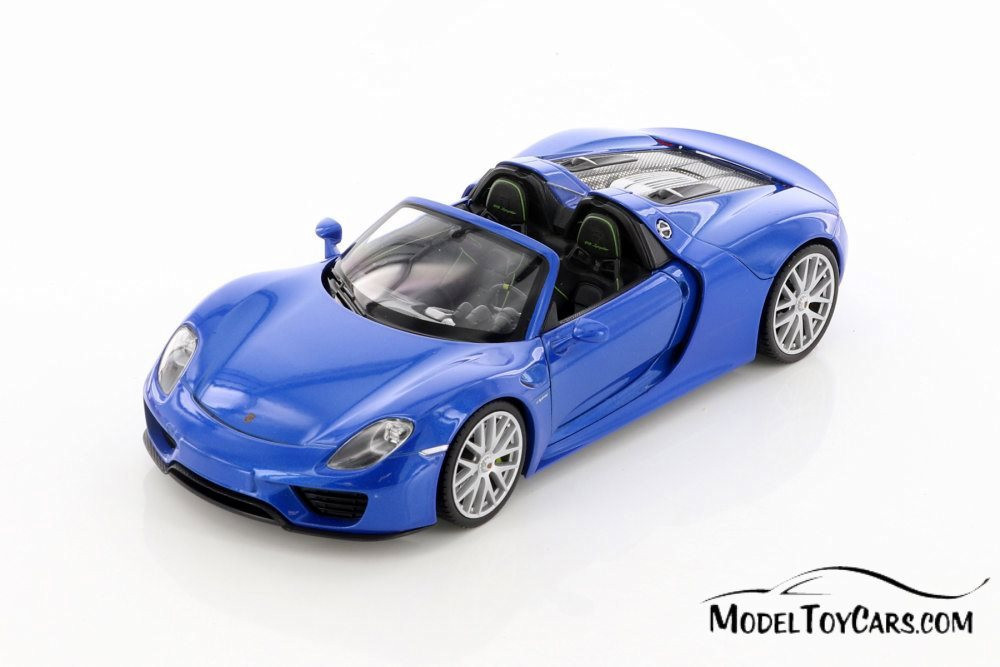 Porsche 918 Spyder Convertible, Blue - Welly 24055HC/4D - 1