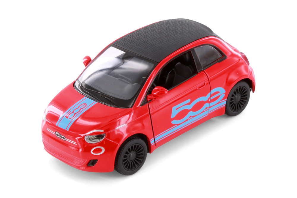 Box of 12 Fiat 500e Livery Edition, Asstd - Kinsmart 5440DF - 1/28