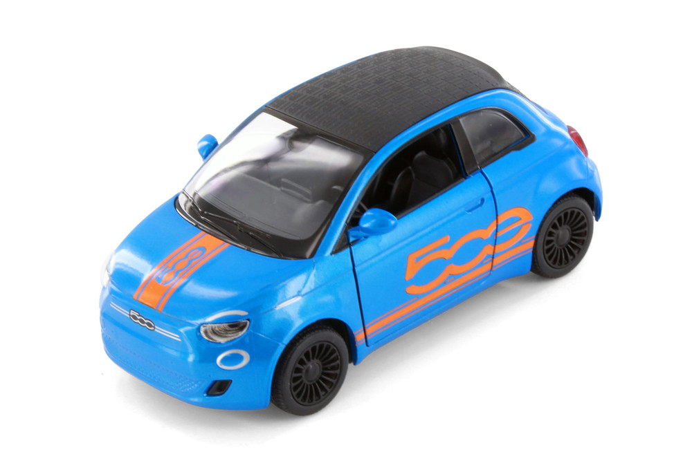Box of 12 Fiat 500e Livery Edition, Asstd - Kinsmart 5440DF - 1/28 Scale Diecast Model Toy Cars