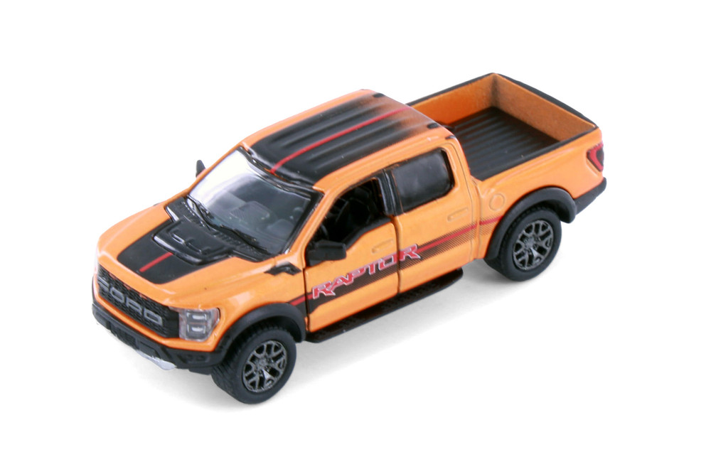 Box of 12 2022 Ford F-150 Raptor Pickup Truck, Asstd - Kinsmart 3001DF - 1/78 Scale Diecast Cars