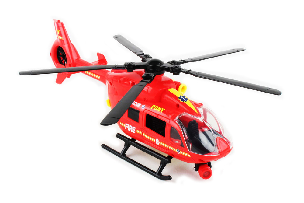 FDNY Ambulance Helicopter w/Lights & Sound, Red - Daron