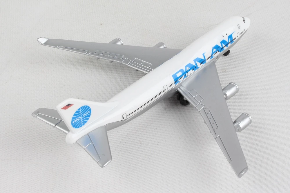 Pan American World Airways Single Plane, White w/Blue - Daron RT0314 - 6" Scale Diecast Model Plane