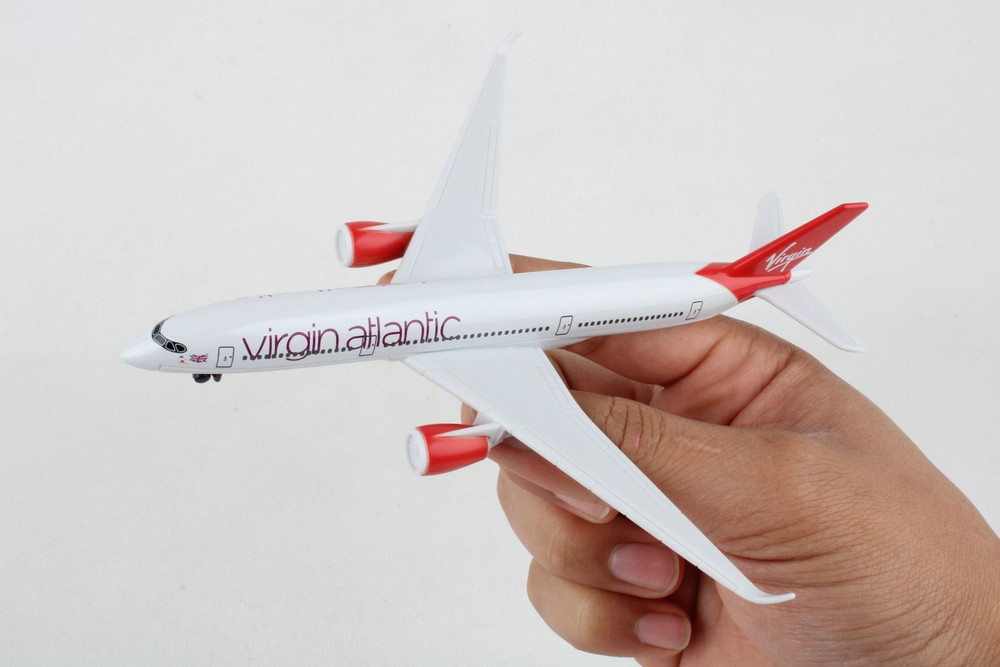 Virgin Atlantic A350 Single Plane, White w/Red - Daron RT1705 - 6" Scale Diecast Model Toy Plane