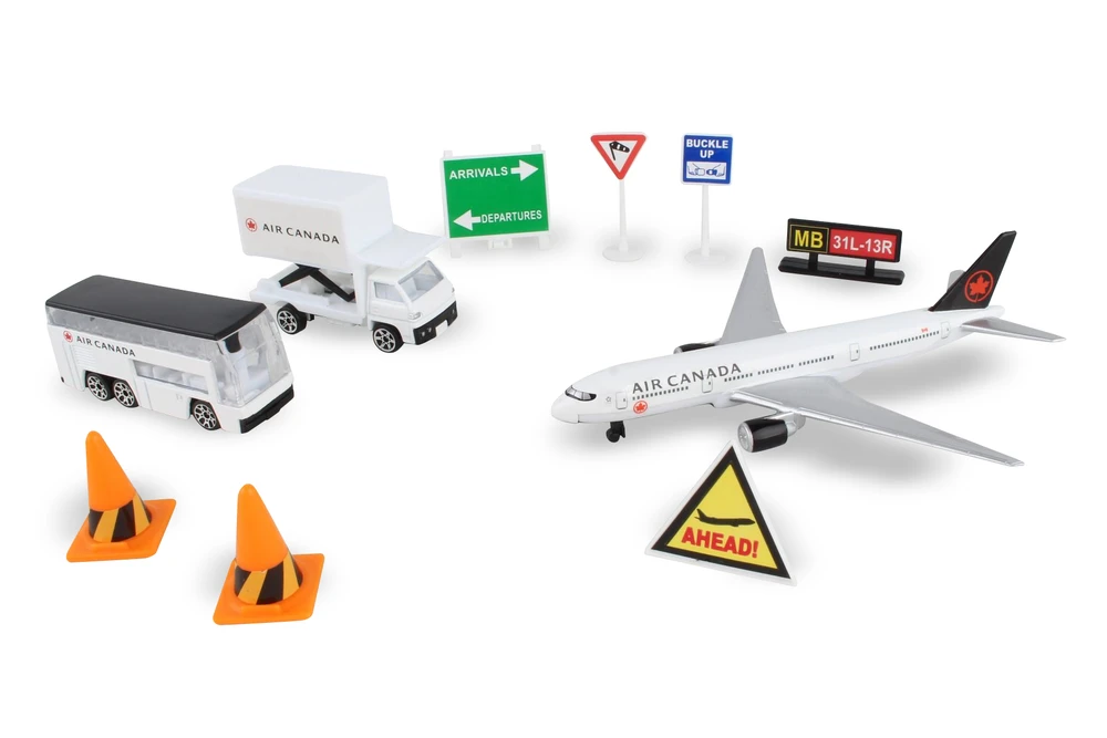 Air Canada Airport Playset, White - Daron RT5881-1 - 1/64 Scale Diecast Model Toy Set