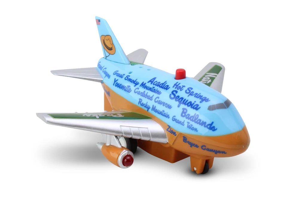 National Parks Pullback w/Lights & Sound, Blue w/Green - Daron TT61040 - 5" Scale Model Plane