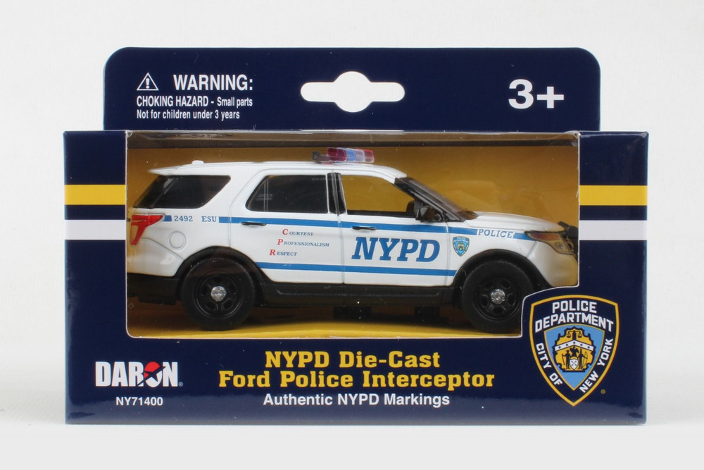 NYPD Ford Police Interceptor, White Daron NY71400 1/43 Scale