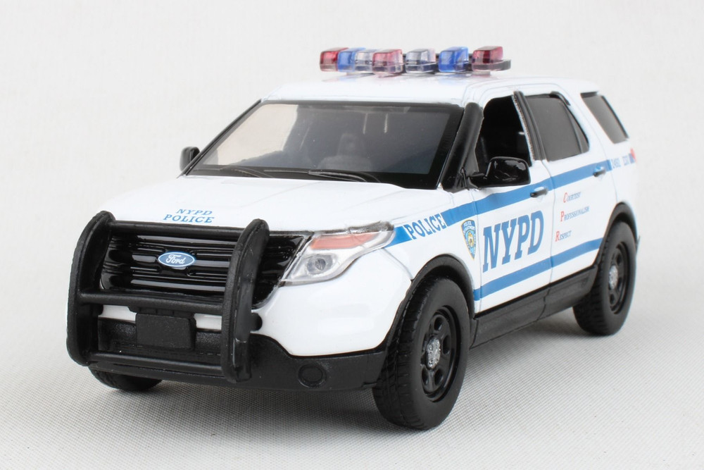 NYPD Ford Police Interceptor, White - Daron NY71400 - 1/43 Scale