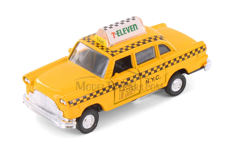 Box of 12 7-Eleven NYC Yellow Taxi Cab, Yellow - 9589D11 - 4.5