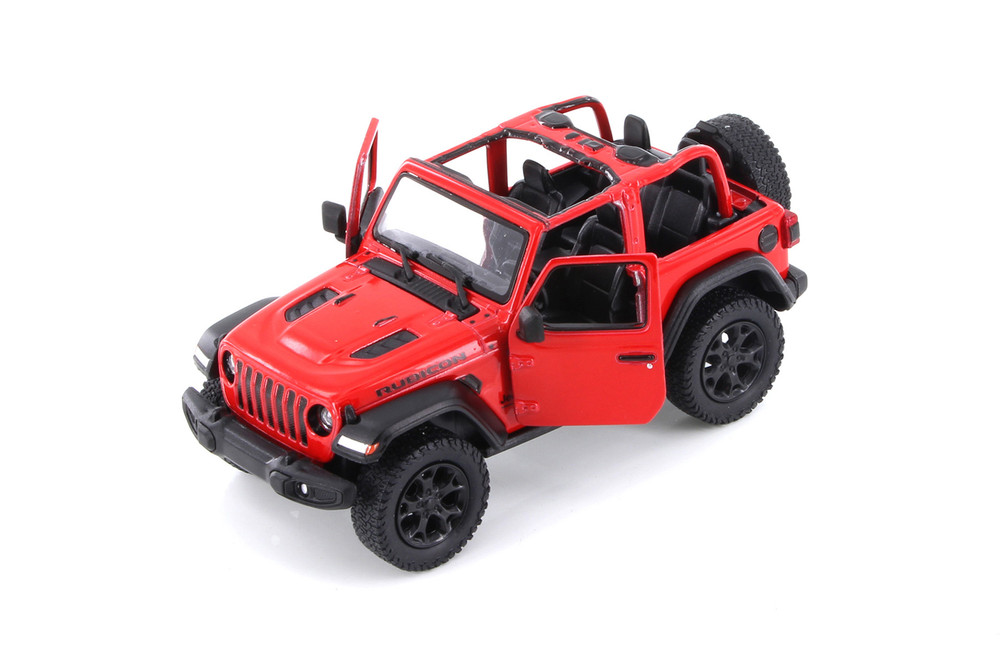 Box of 12 2018 Jeep Wrangler Rubicon Open Top, Asstd - Kinsmart