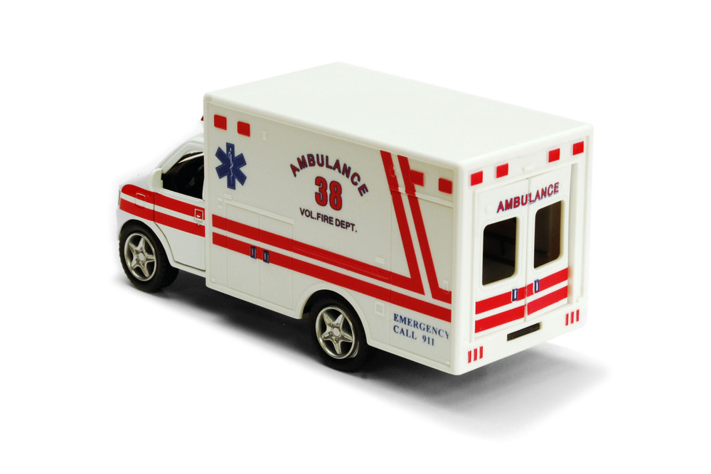Box of 12 Rescue Team Ambulances, Assortment - Kinsmart 5259D - 5