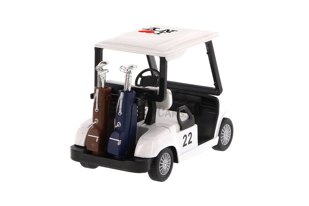 Box of 12 I Love New York Golf Cart, White, Showcasts 5105D-ILNY, 4.5" Scale Diecast Model Toy Cars