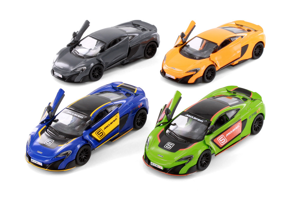 Box of 12 McLaren 675LT Hart Top, Assortment, Kinsmart 5392DF/2