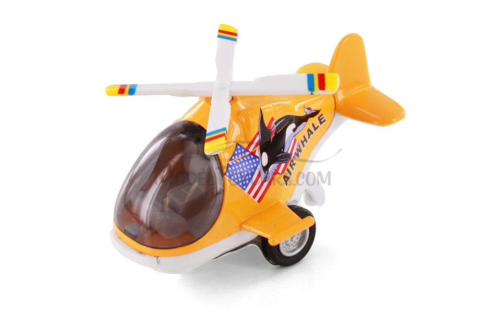 Air Whale Helicopter, Yellow - Showcasts 408D - 5" Scale Diecast Model Toy Plane
