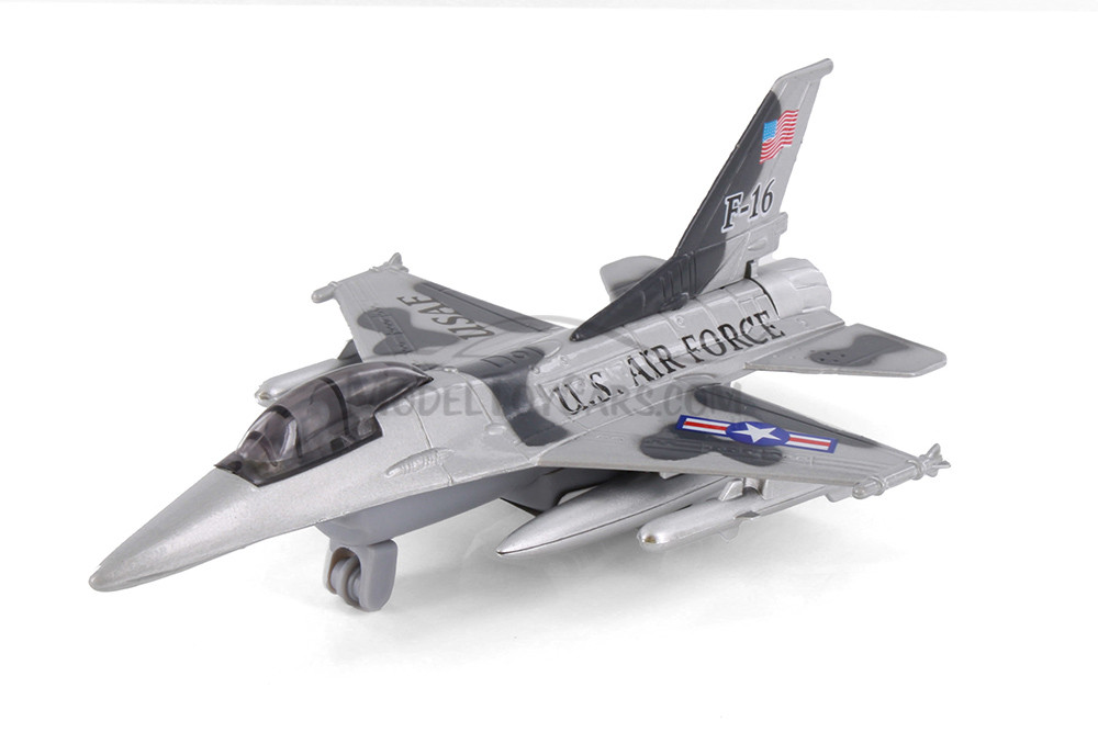 Flying Tiger U.S. Air Force F-16, Gray - Showcasts 980N - 7.5" Scale Diecast Model Toy Plane