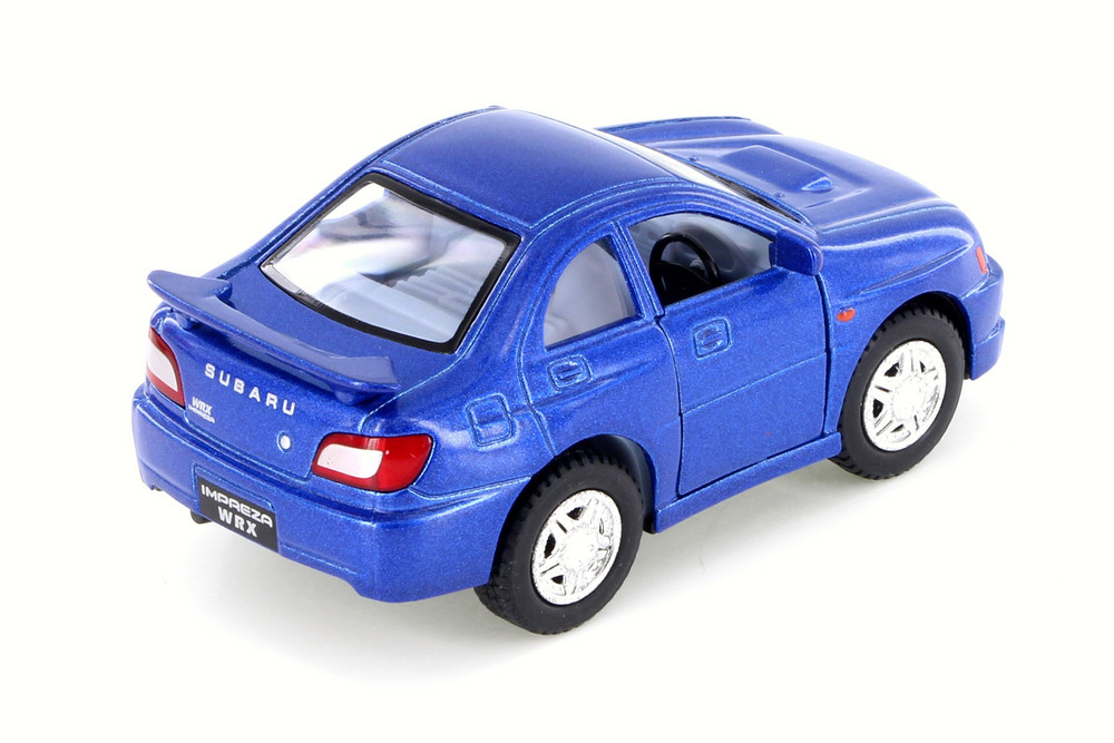 2002 Subaru Impreza WRX Sedan Hardtop, Blue - Kinsmart 4015D - 4" Scale Diecast Model Toy Car