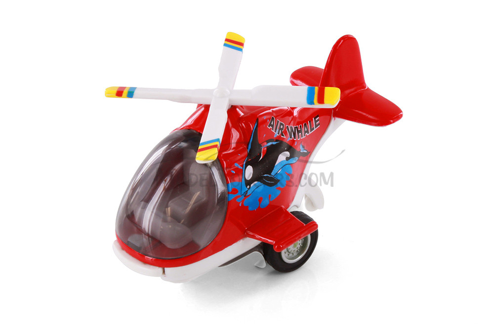Air Whale Helicopter, Red - Showcasts 408D - 5" Scale Diecast Model Toy Plane