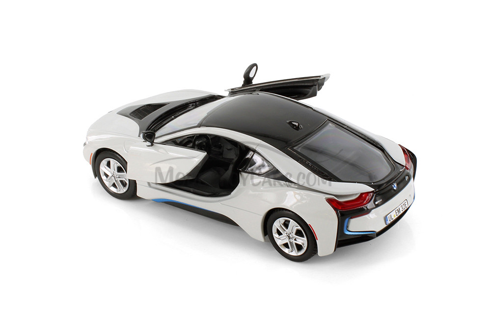 2018 BMW i8 Coupe Hardtop, White - Showcasts 79359WT - 1/24 scale Diecast Model Toy Car