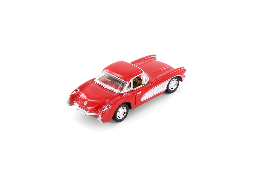 1957 Chevy Corvette Hard Top, Red - Kinsmart 5316/2D - 1/34 Scale