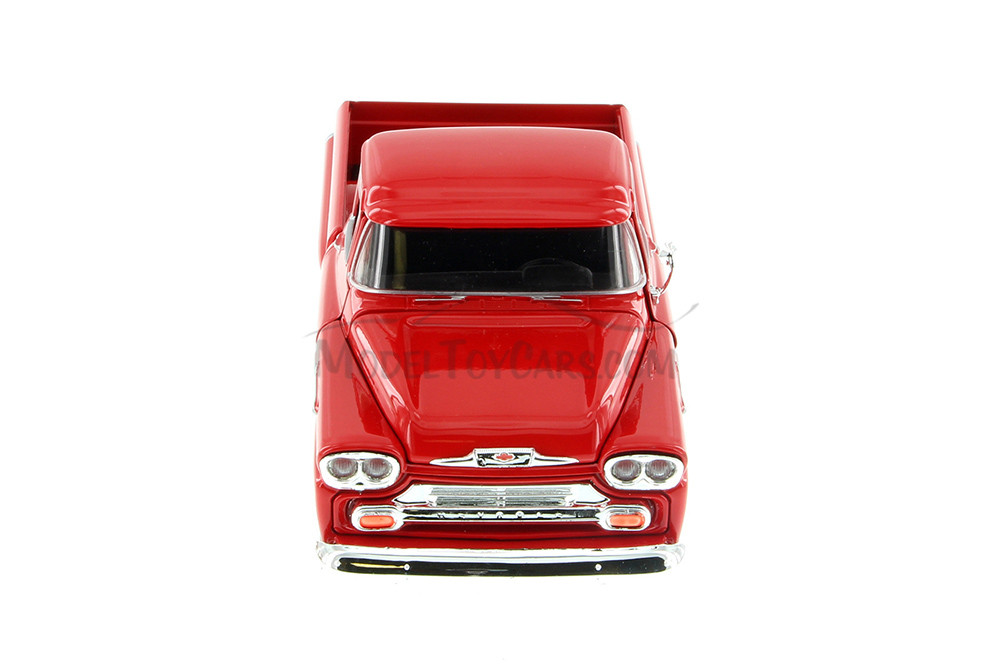 1958 Chevy Apache Fleetside Pickup Truck, Red - Showcasts 77311R - 1/24 Scale Diecast Model Toy Car