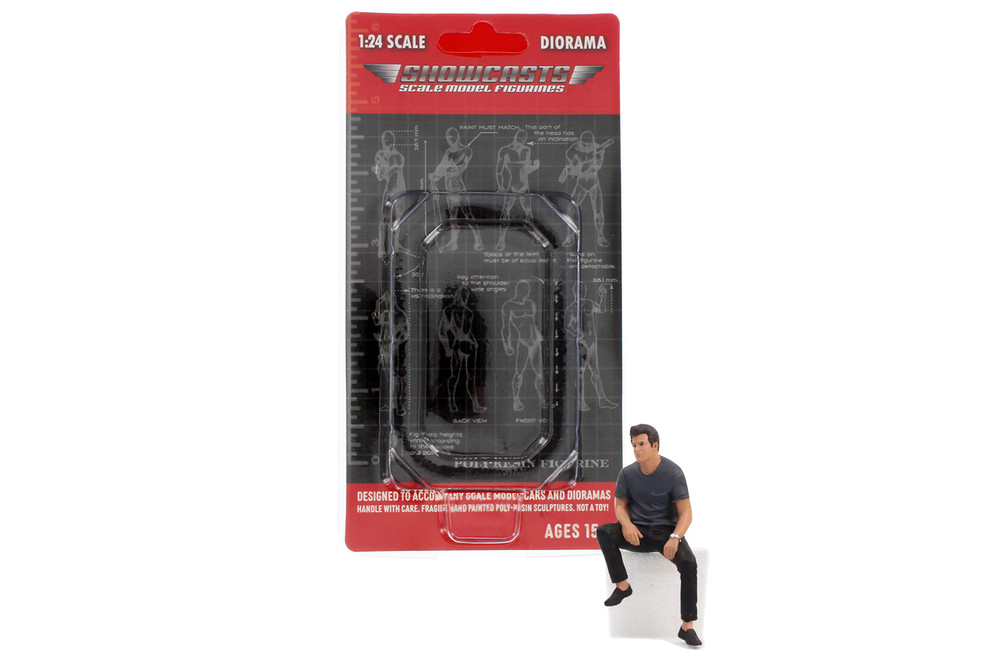 Gentlemen's Club Figure 5, Gray/Black - Showcasts AD-24805 - 1/24 Scale Resin Diorama Figurine