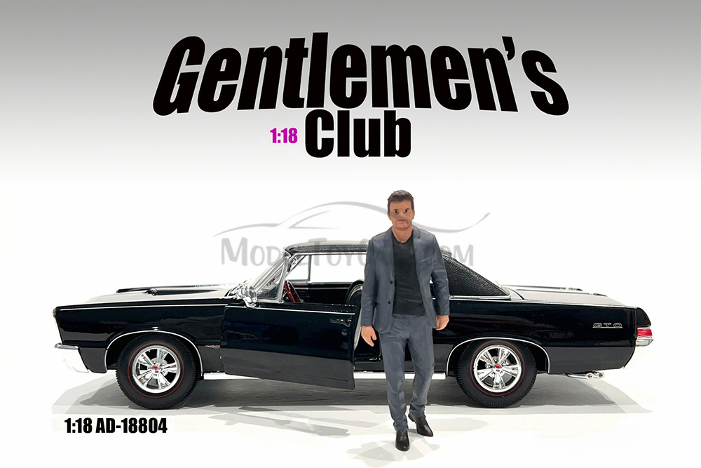 Gentlemen's Club Figure 4, Gray/Black - Showcasts AD-18804 - 1/18 Scale Resin Diorama Figurine