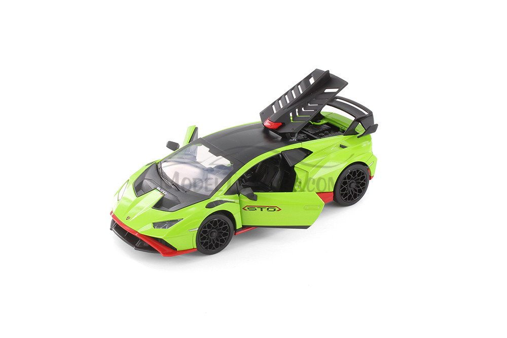 Box of 4 Lamborghini Huracan STO, Assortment - Showcasts 68279D - 1/24 Scale Diecast Model Toy Cars