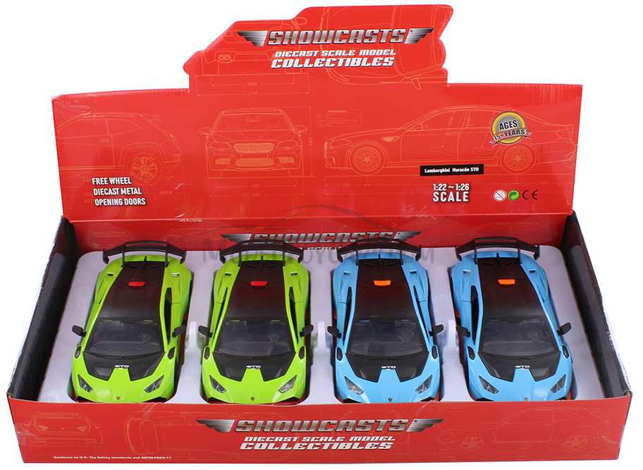 Box of 4 Lamborghini Huracan STO, Assortment - Showcasts 68279D