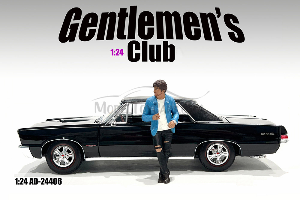 Gentlemen's Club Figure 6, Blue/Black/White, Showcasts AD-24806 - 1/24 Scale Resin Diorama Figurine