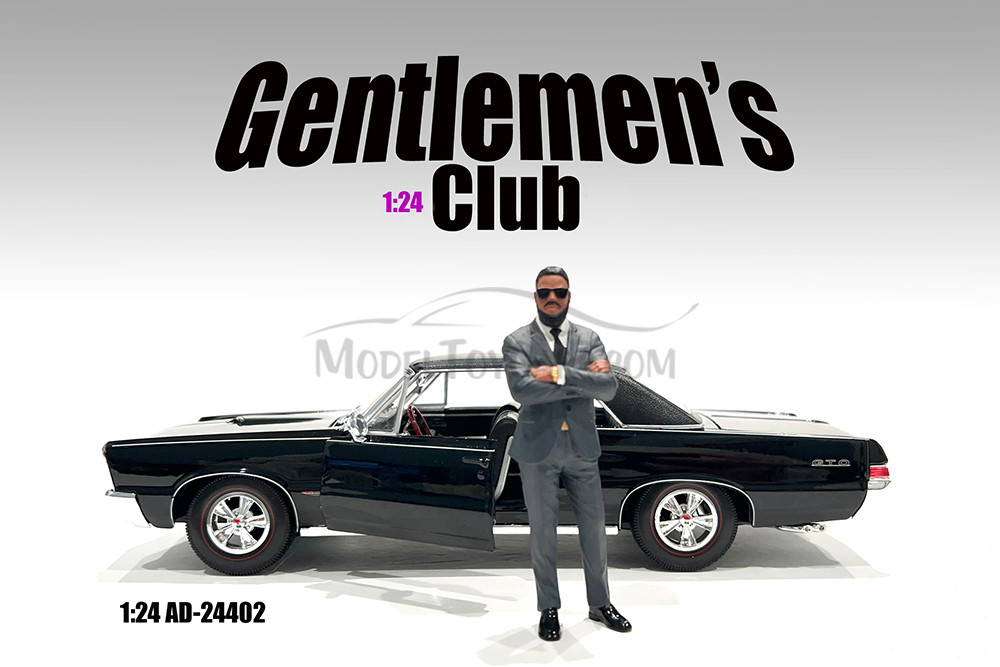 Gentlemen's Club Figure 2, Gray - Showcasts AD-24802 - 1/24 Scale Resin Diorama Figurine