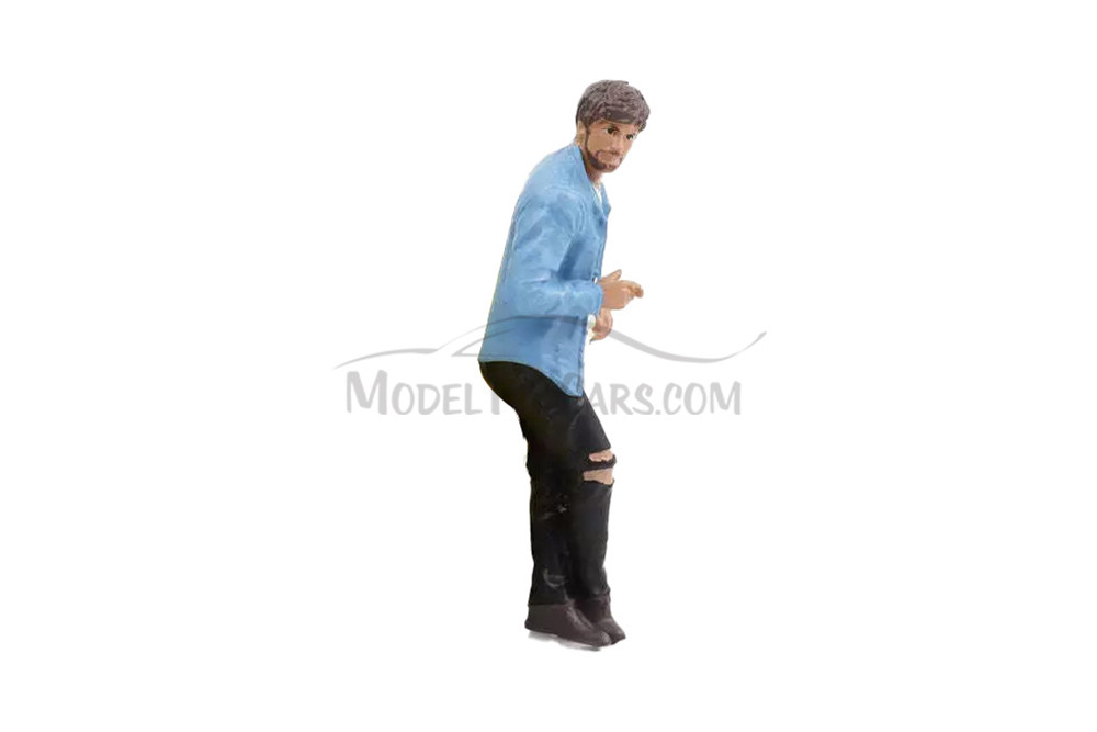 Gentlemen's Club Figure 6, Blue/Black/White, Showcasts AD-18806 - 1/18 Scale Resin Diorama Figurine