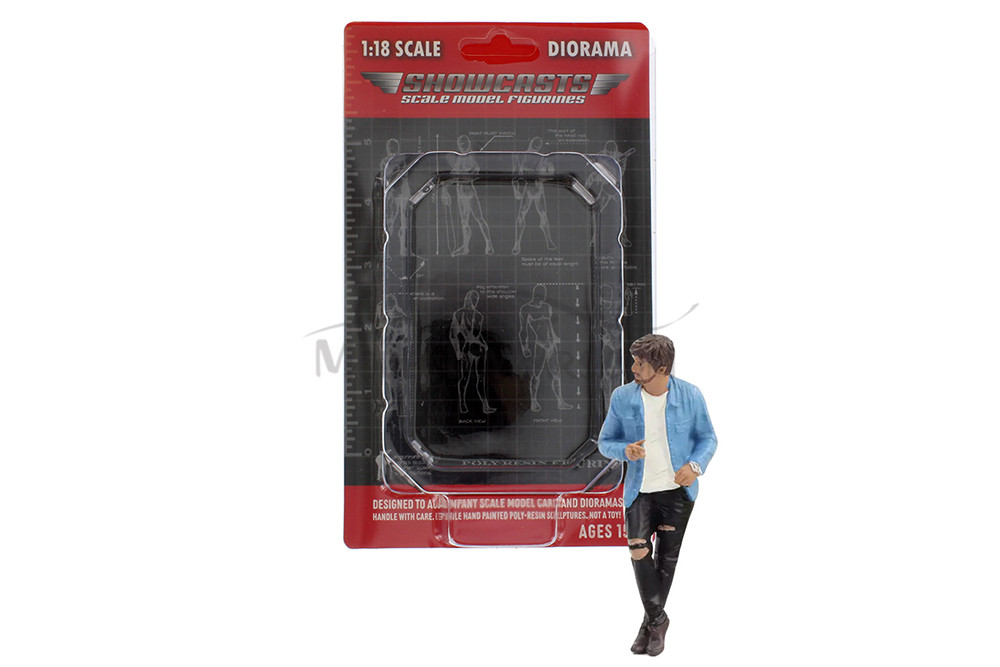 Gentlemen's Club Figure 6, Blue/Black/White, Showcasts AD-18806 - 1/18 Scale Resin Diorama Figurine