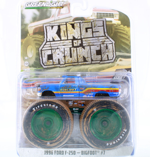 CHASE CAR Green Machine - 1996 Ford F-250 Monster Truck (Dirty