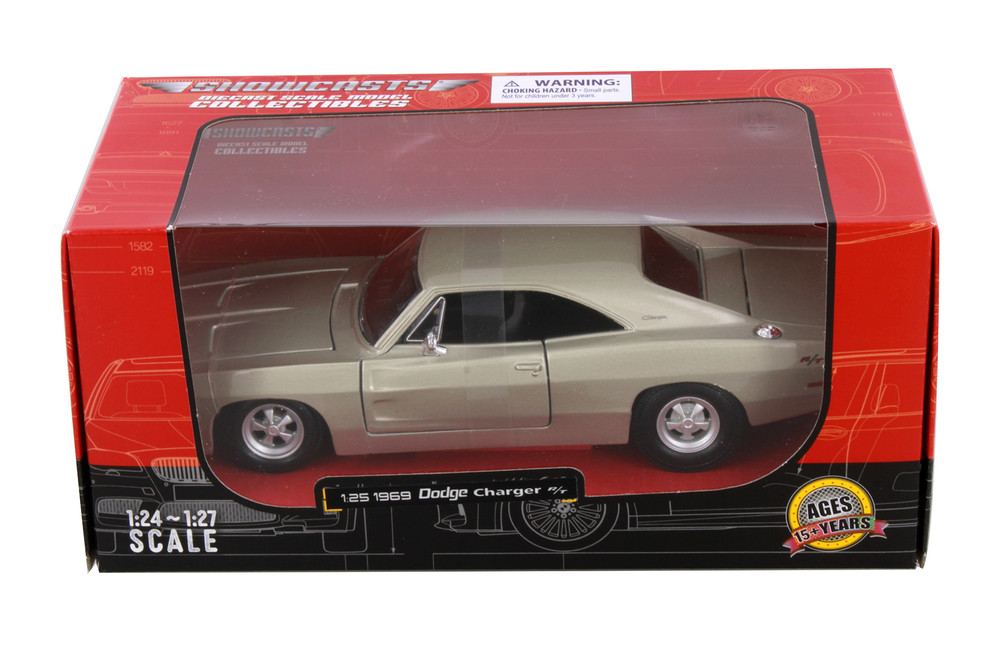 1969 Dodge Charger R/T Hardtop, Silver - Showcasts 38256SV - 1/25