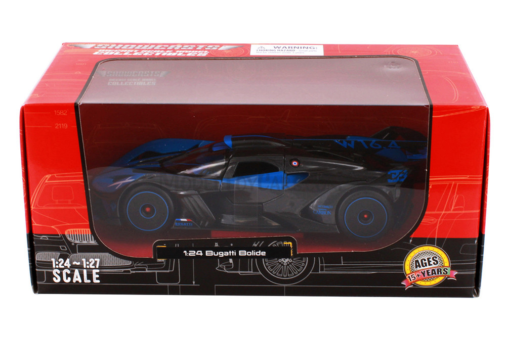 Bugatti Bolide, Blue/Black - Showcasts 38911BU - 1/24 Scale Diecast Model Toy Car