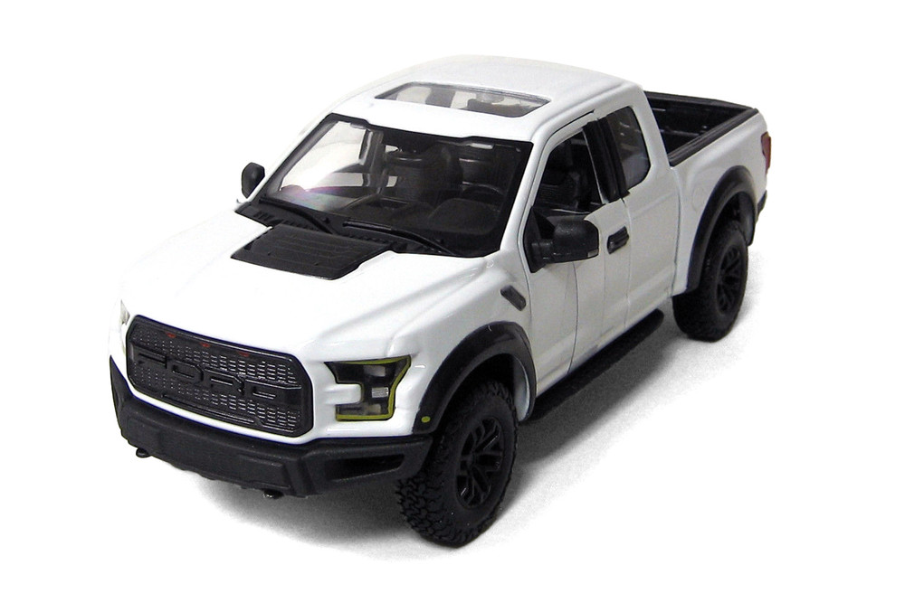 2017 Ford Raptor Pickup Truck, White - Maisto 38266WT - 1/24 Scale Diecast Model Toy Car