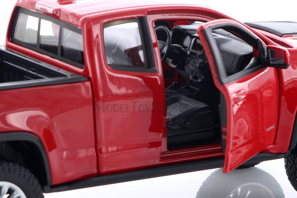 Maisto Chevrolet Colorado ZR2 Modellauto – Maßstab 1:27, 20 Cm, Rot, Türen öffnen, Sammler-Edition