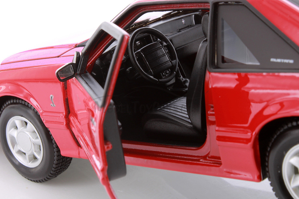Box of 4 1993 Ford Mustang SVT Cobra, Red - Showcasts 37906 - 1/24 Scale Diecast Model Toy Cars