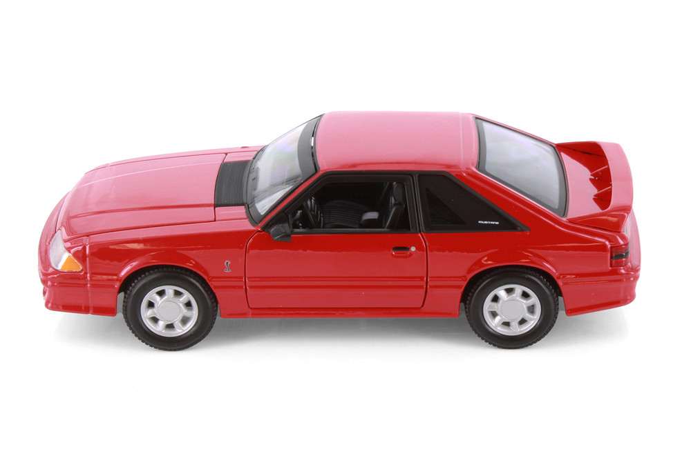 1993 Ford Mustang SVT Cobra, Red - Maisto 32906R - 1/24 Scale Diecast Model Toy Car