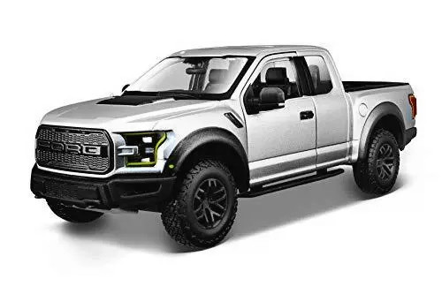 2017 Ford Raptor Pickup Truck, Gray - Maisto 38266GY - 1/24 Scale Diecast Model Toy Car