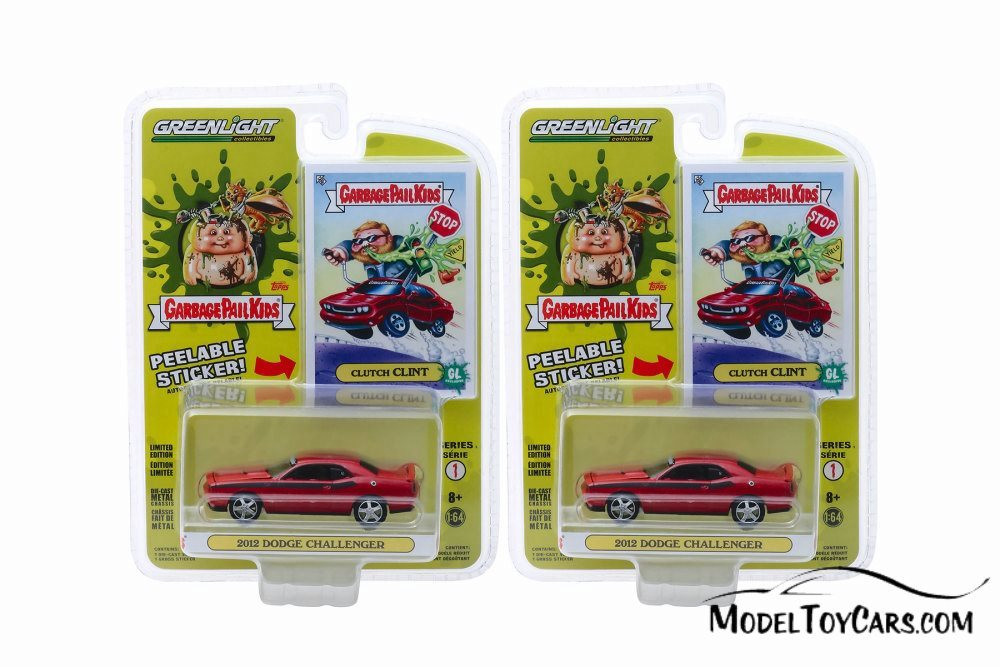 2012 Dodge Challenger, Garbage Pail Kids- Clutch Clint - Greenlight 54010F/48 - 1/64 scale Diecast Model Toy Car