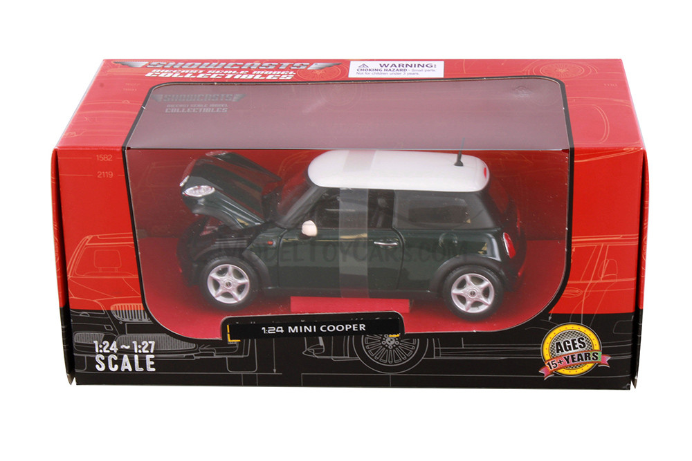Mini Cooper, Dark Green - Showcasts 38219GN - 1/24 Scale Diecast Model Toy Car