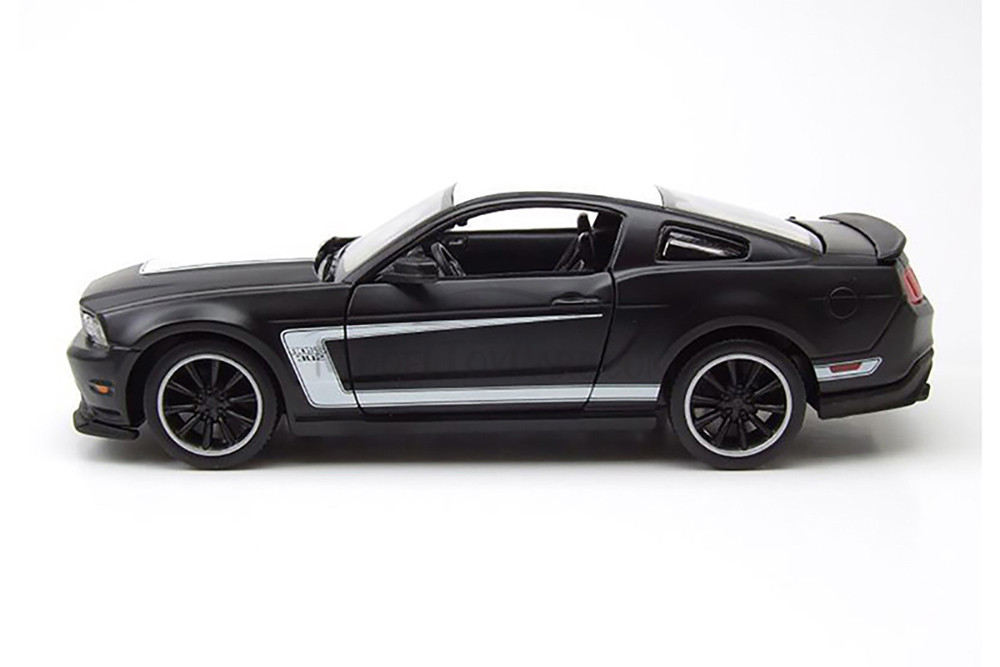 2012 Ford Mustang Boss 302 Hardtop, Black - Showcasts 38269BK - 1/24 Scale Diecast Model Toy Car